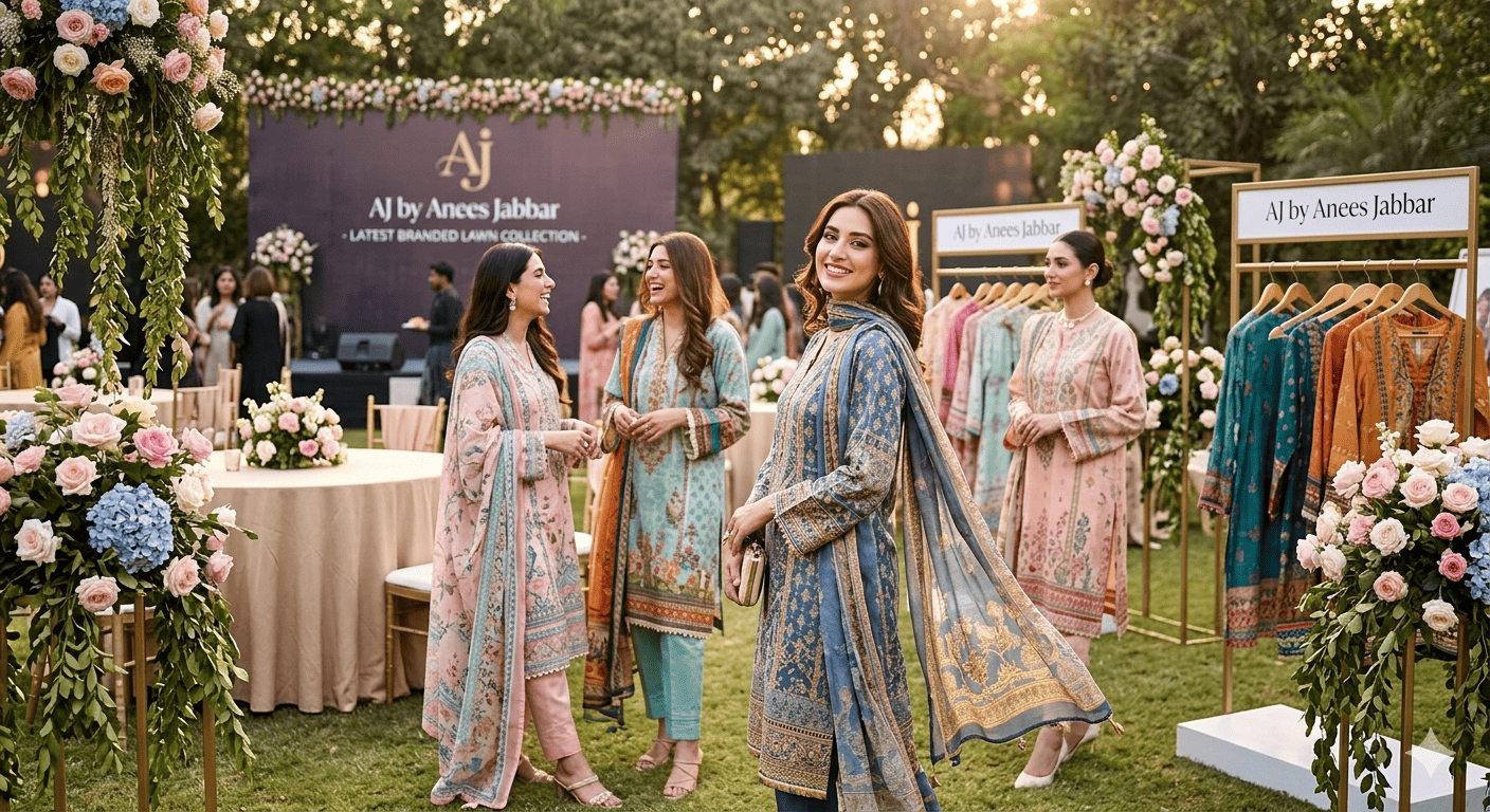 Latest Branded Lawn Collection by AJ By Anees Jabbar