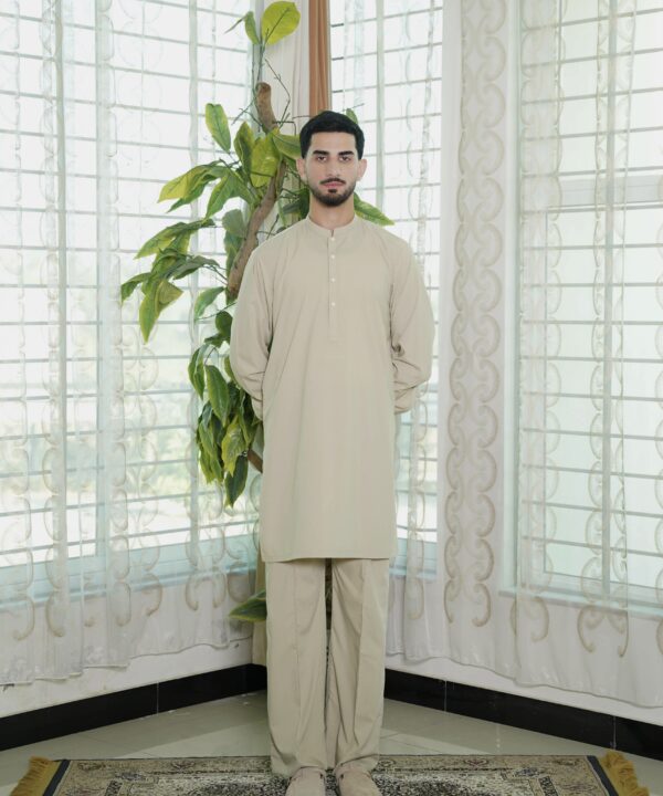 Muted beige kurta set