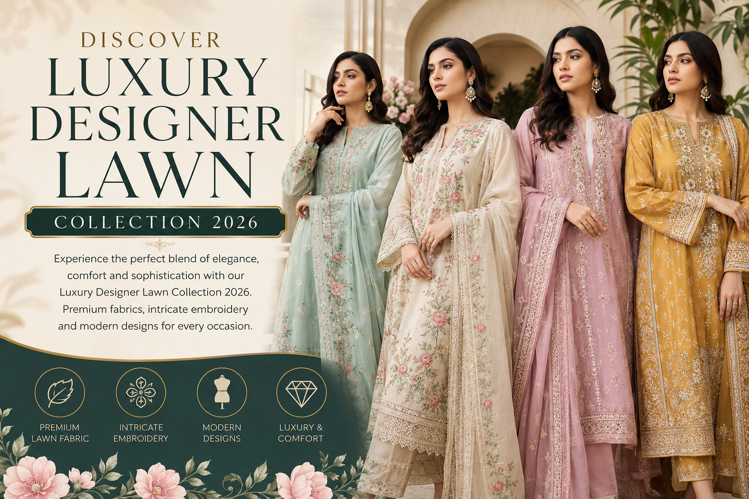 Discover Luxury Designer Lawn Collection 2026